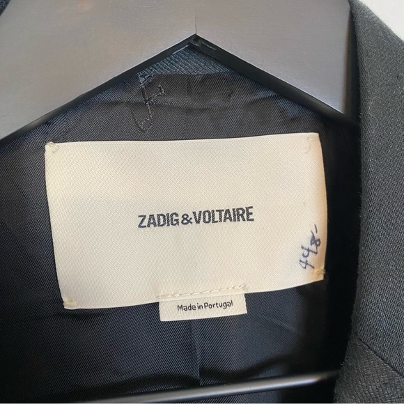 Zadig & Voltaire Viva Heart Strass Linen-Blend Blazer - Picture 6 of 7